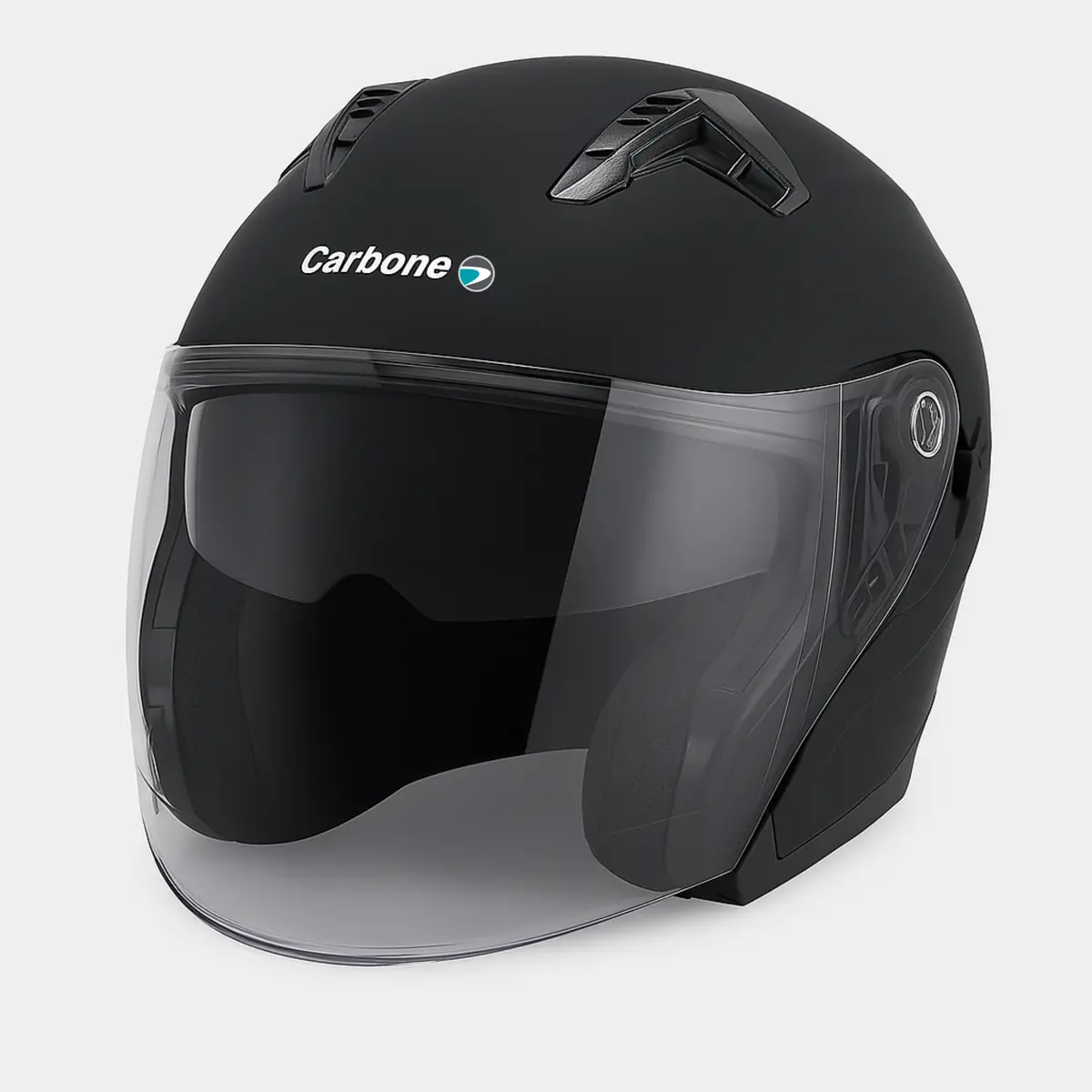 Cascos De Motos Abiertos Color Negro Mate, Certificados Dot, Carbone Air. Casco Para Motocicletas 1
