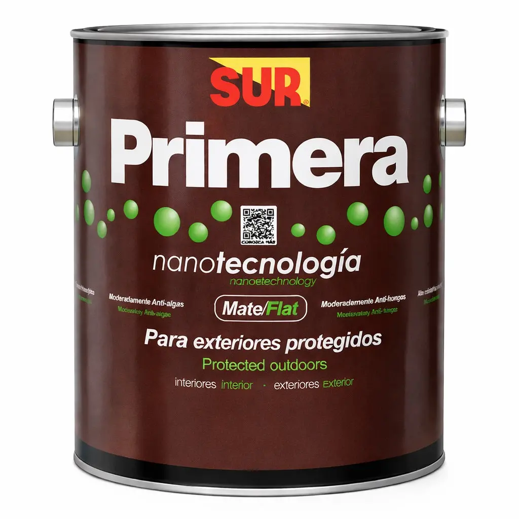 Pintura Acrílica Látex Sur Primera Color Blanco 1 Galón 1