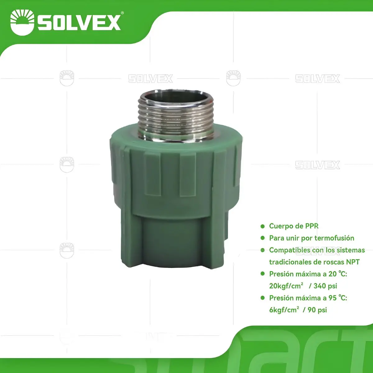 Adaptadores Ppr Macho Con Insertos De Acero Inoxidable. Conectores Termofusión Para Agua. 1