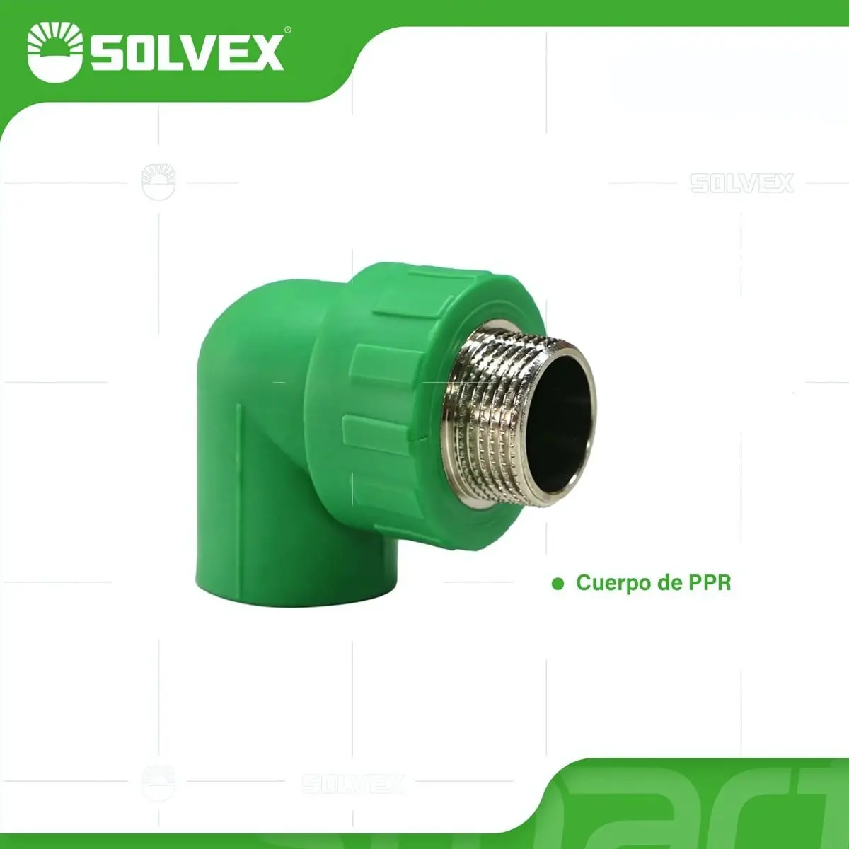 Codos Ppr 90° Con Rosca Macho. Conectores Termofusión Para Agua. 1