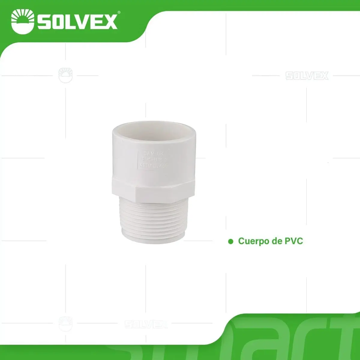 Adaptadores Machos De Pvc. Conectores Roscados Para Tuberías De Agua Potable. 1