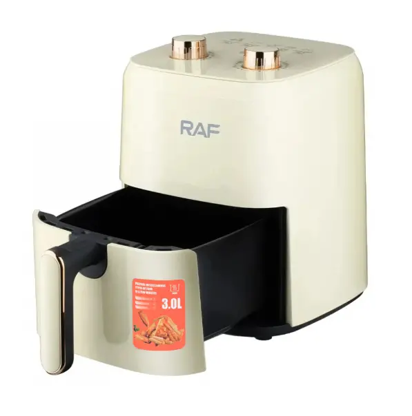 Freidora De Aire 3L 1300W 110V 60Hz Control De Perilla  Antiadherente 360° Multipropósito  Aceite 80% Air Fryer 1
