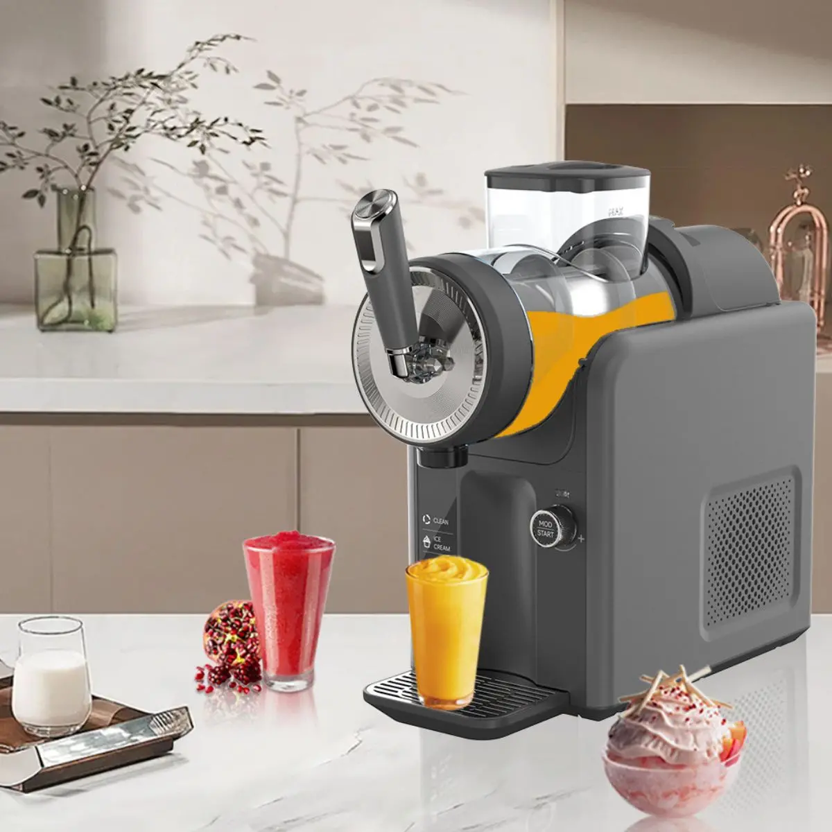Máquina Granizado. Prepara Helados, Granizados, Batidos, Café Frappé Y Cócteles Slushie. Con 5 Programas Preestablecidos. 110V. 1