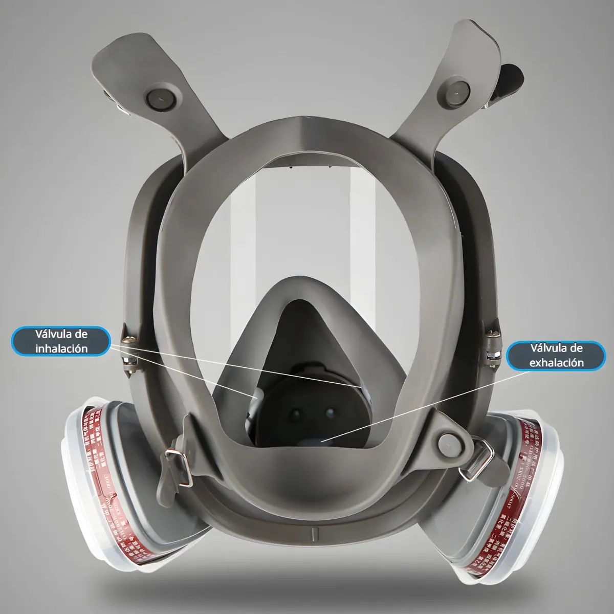 Respirador Facial 6800 Completo Con Filtros No. 4. Máscara De Protección Respiratoria Contra Derivados Orgánicos, Sulfuro De Hidrógeno De Amoniaco Y Amoniaco 2