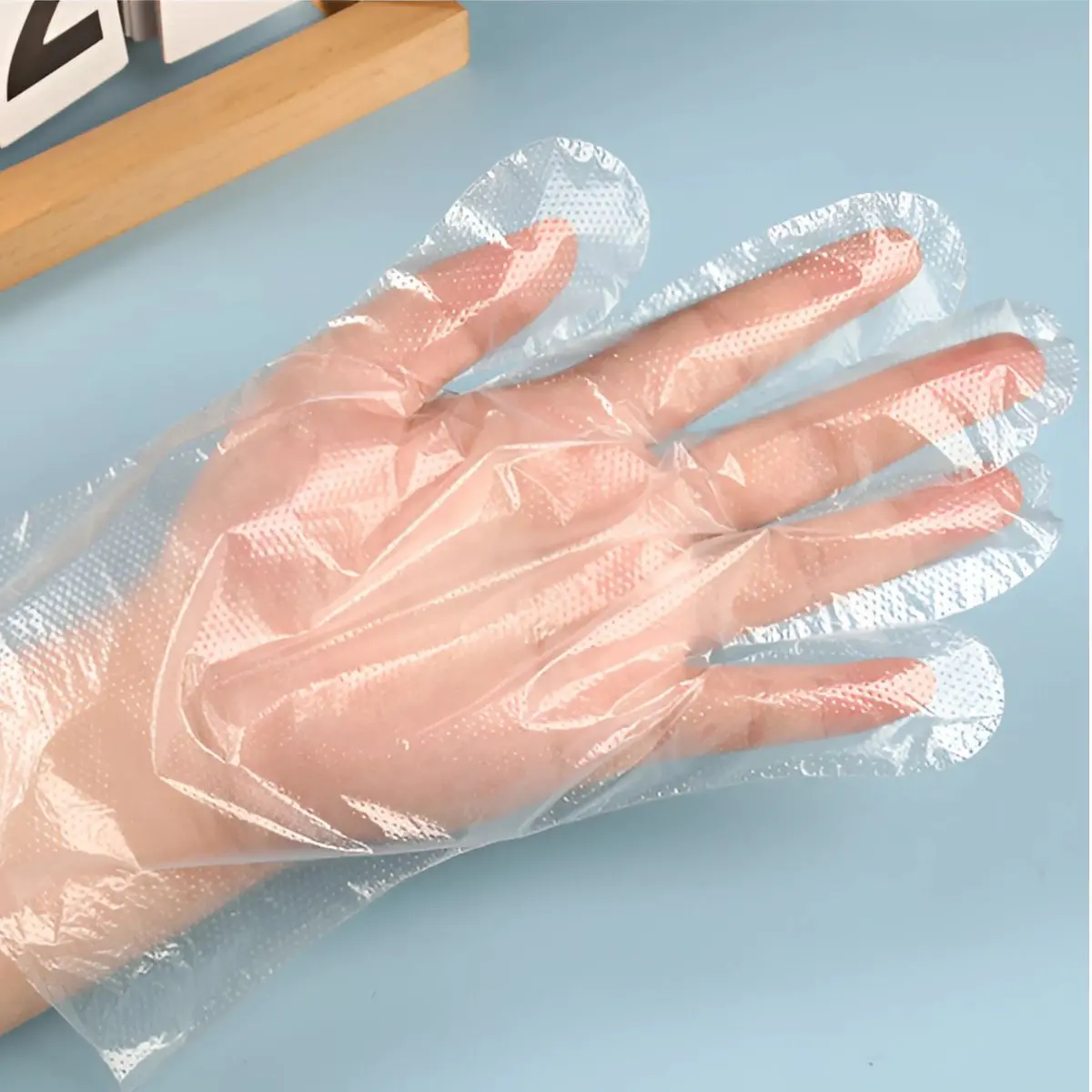 Guantes Desechables Transparentes. (Caja De 200 Piezas). Talla Única, Resistentes Y Seguros Para Cocina, Limpieza Y Uso General. 1