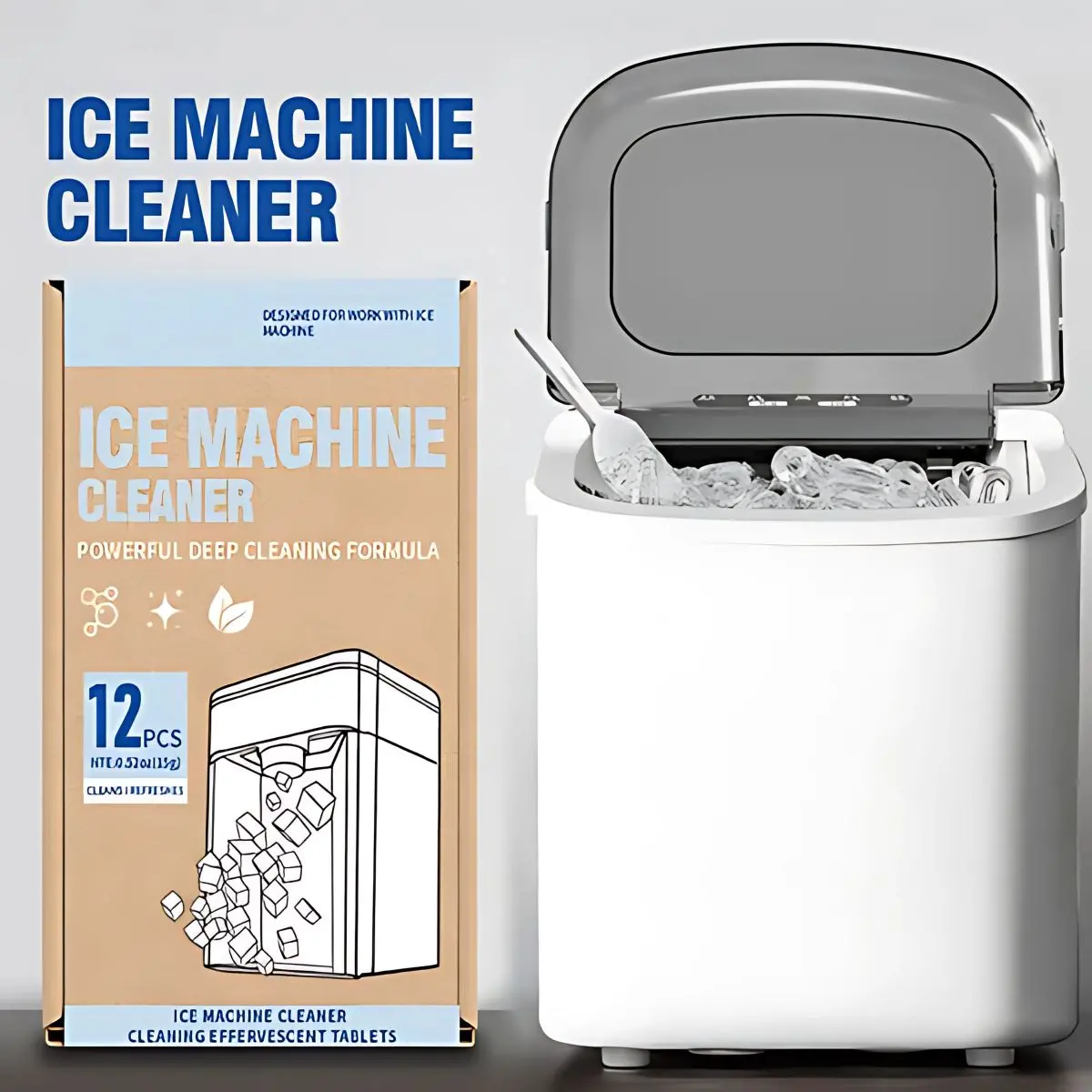 Pastillas Efervescentes Para Limpieza Máquinas De Hielo – Tabletas Limpiadoras De Hielera. Pack De 12 Unidades. 1