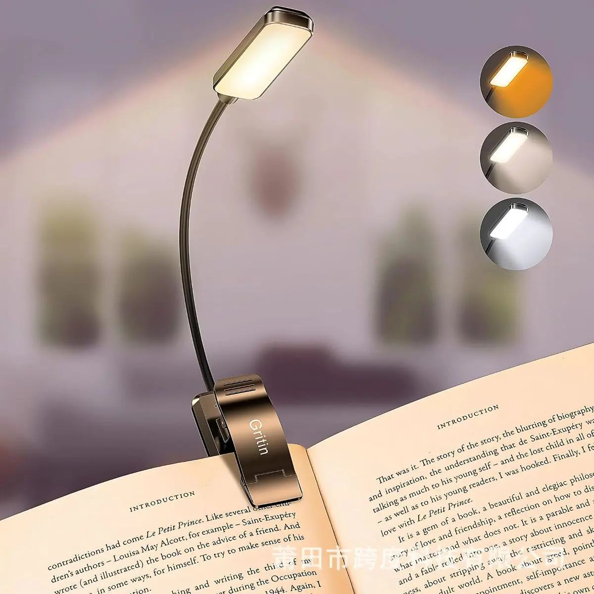 Lámpara De Lectura Con Clip. Luz Nocturna Para Leer Libros. Foco Led Para Estudio Recargable Con Duración De Hasta 10 Horas. 1