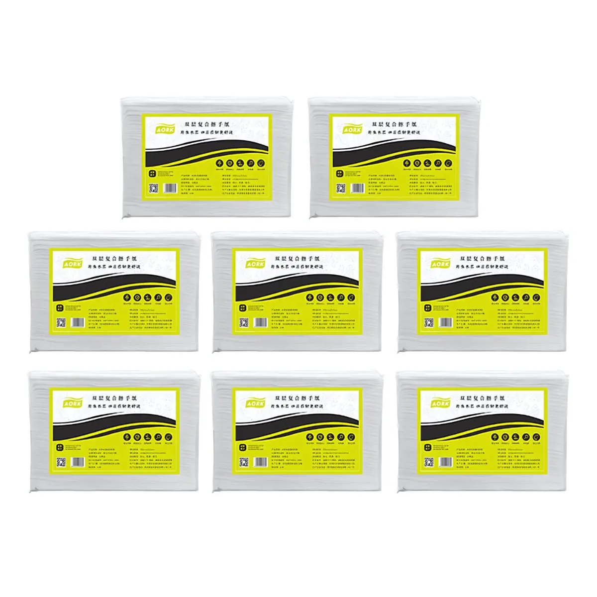 Toallas De Papel Comerciales. Servilletas Inter Dobladas. Papel Secamanos. (Paquete De 8 × 170 Hojas). Compatible Tu067. 1