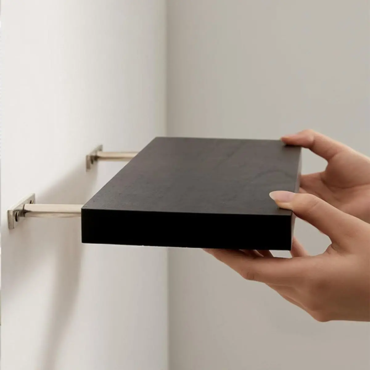 Repisa De Pared Color Negro (Unidad). Repisa De Pared. Tablillas De 40X15 Cm. 1