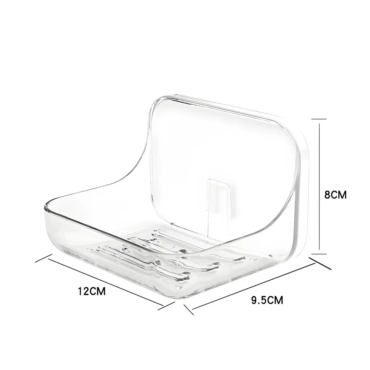 Repisa Organizadora De Ducha. Cesta Para Baño De Plástico Transparente. Jabonera 12X9.5X8cm. 1