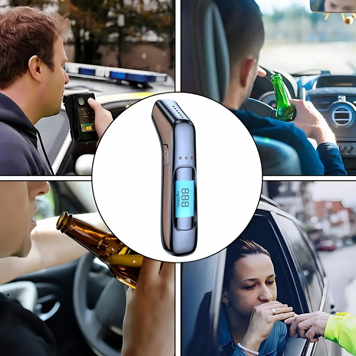 Alcoholímetro Digital Portátil Con Pantalla Led De Alta Precisión Sin Contacto. Medidor De Alcohol Con Carga Usb. Guarometro. Warometro. 1