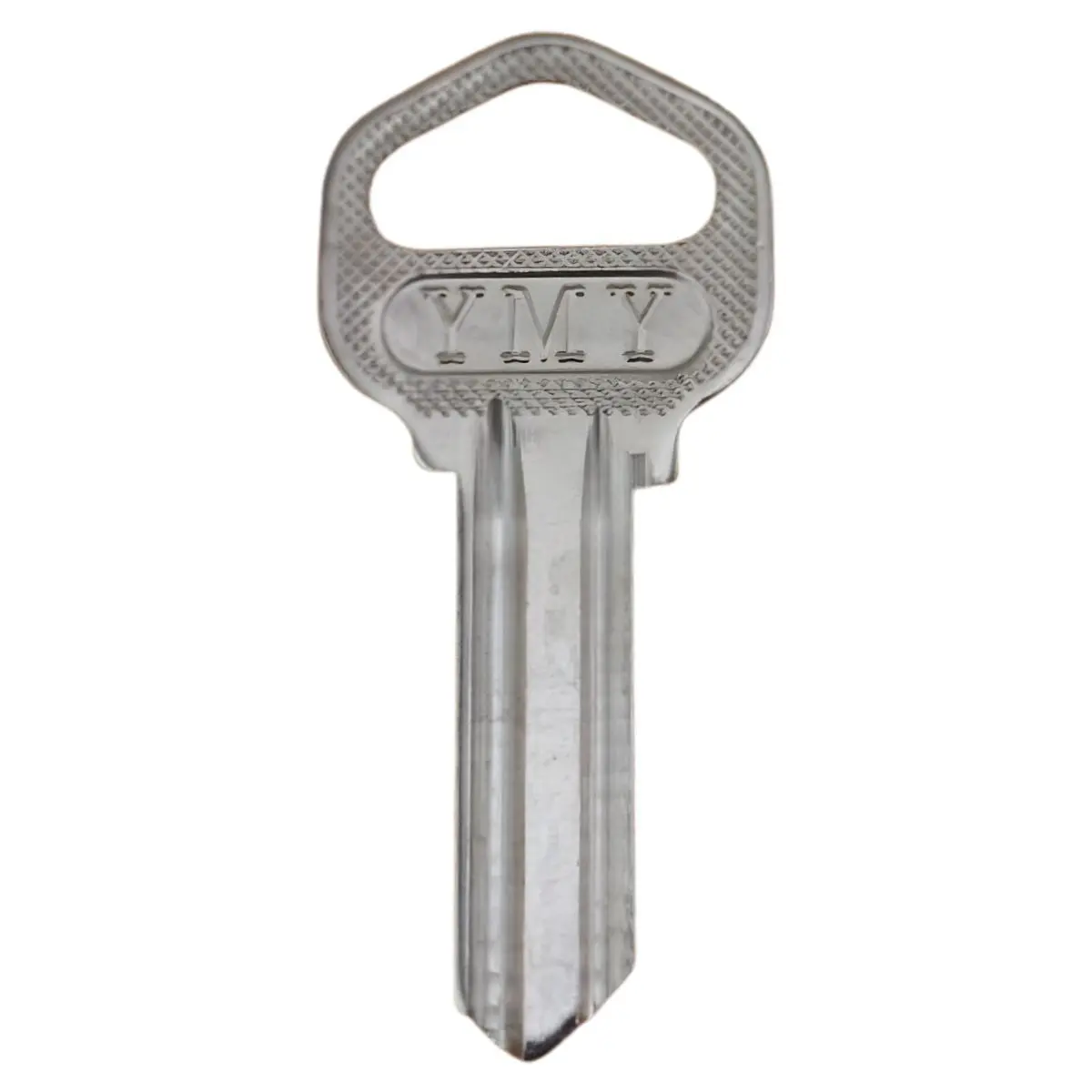 Llave Con Cabeza Redondeada Y Borde Texturizado. Llave En Blanco Para Copia O Duplicado De Cerradura. 1