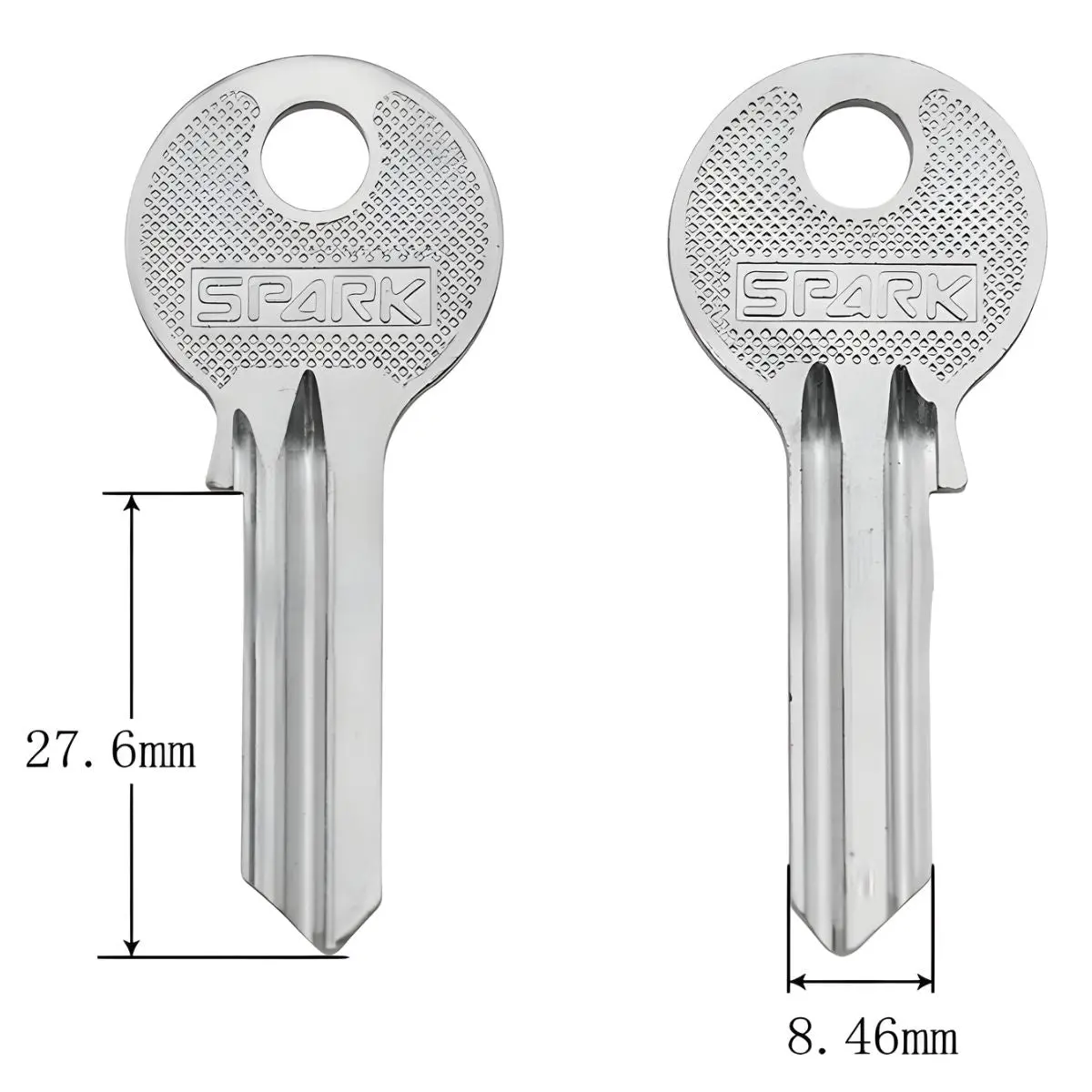 Llave En Blanco Metálica Con Cabeza Redonda Antideslizante (27.6Mmx8.46Mm). Ideal Para Copia O Duplicado De Cerraduras. 1