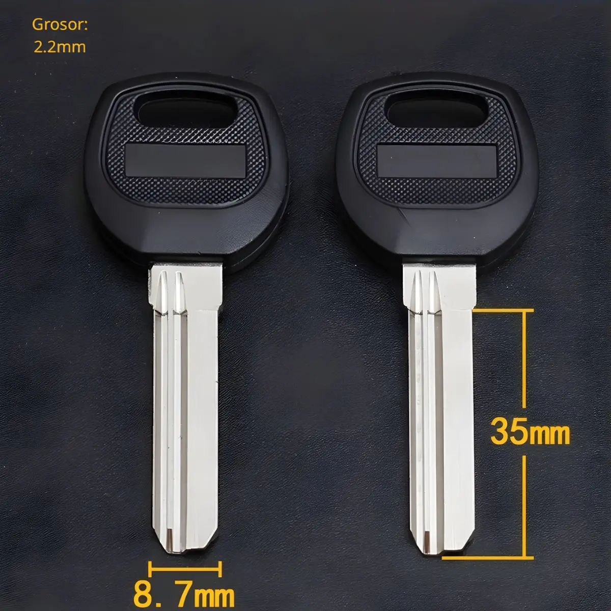 Llave En Blanco Con Cabeza Plástica Reforzada (35Mmx8.7Mm). Ideal Para Copia O Duplicado De Cerraduras. Derecha 2