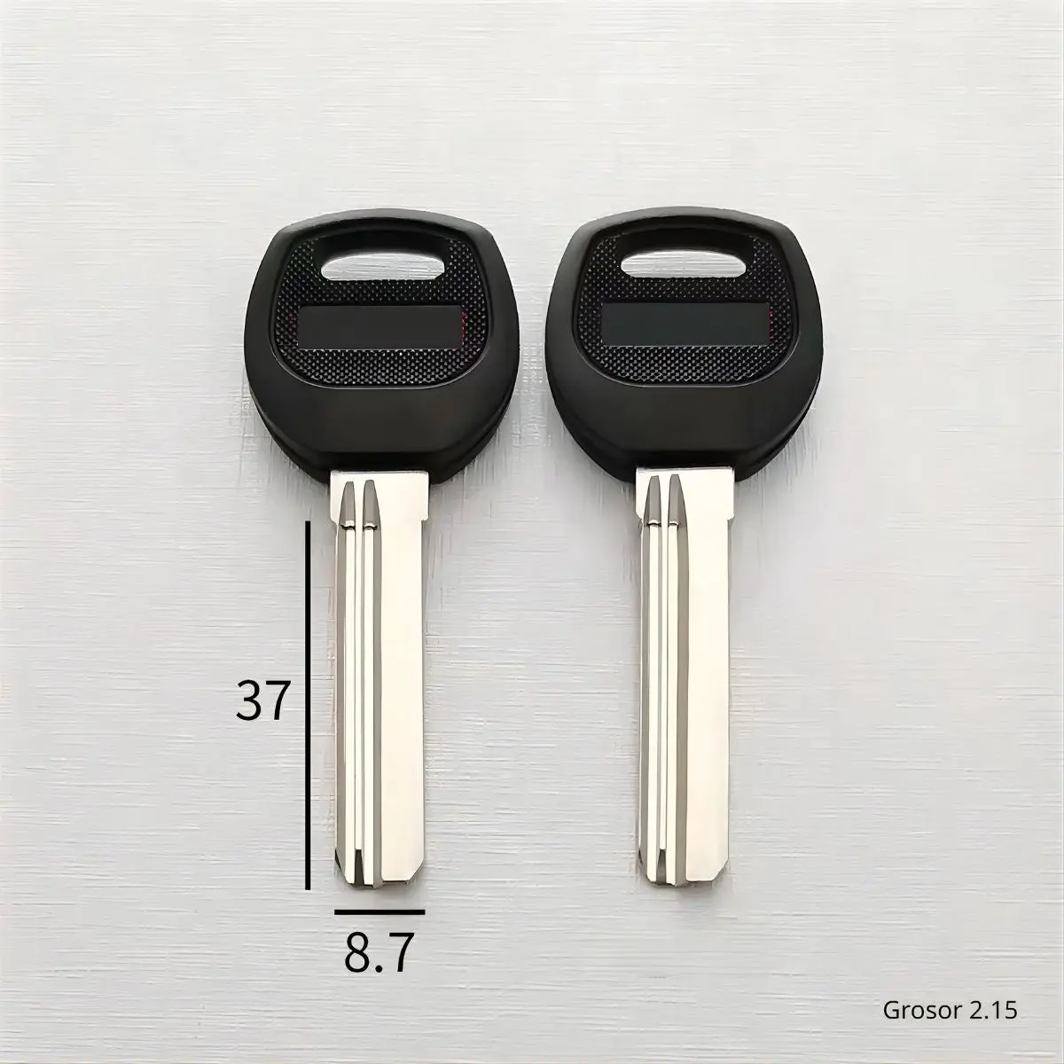 Llave En Blanco Con Cabeza Plástica Reforzada (37Mmx8.7Mm). Ideal Para Copia O Duplicado Automotriz. Derecha 2