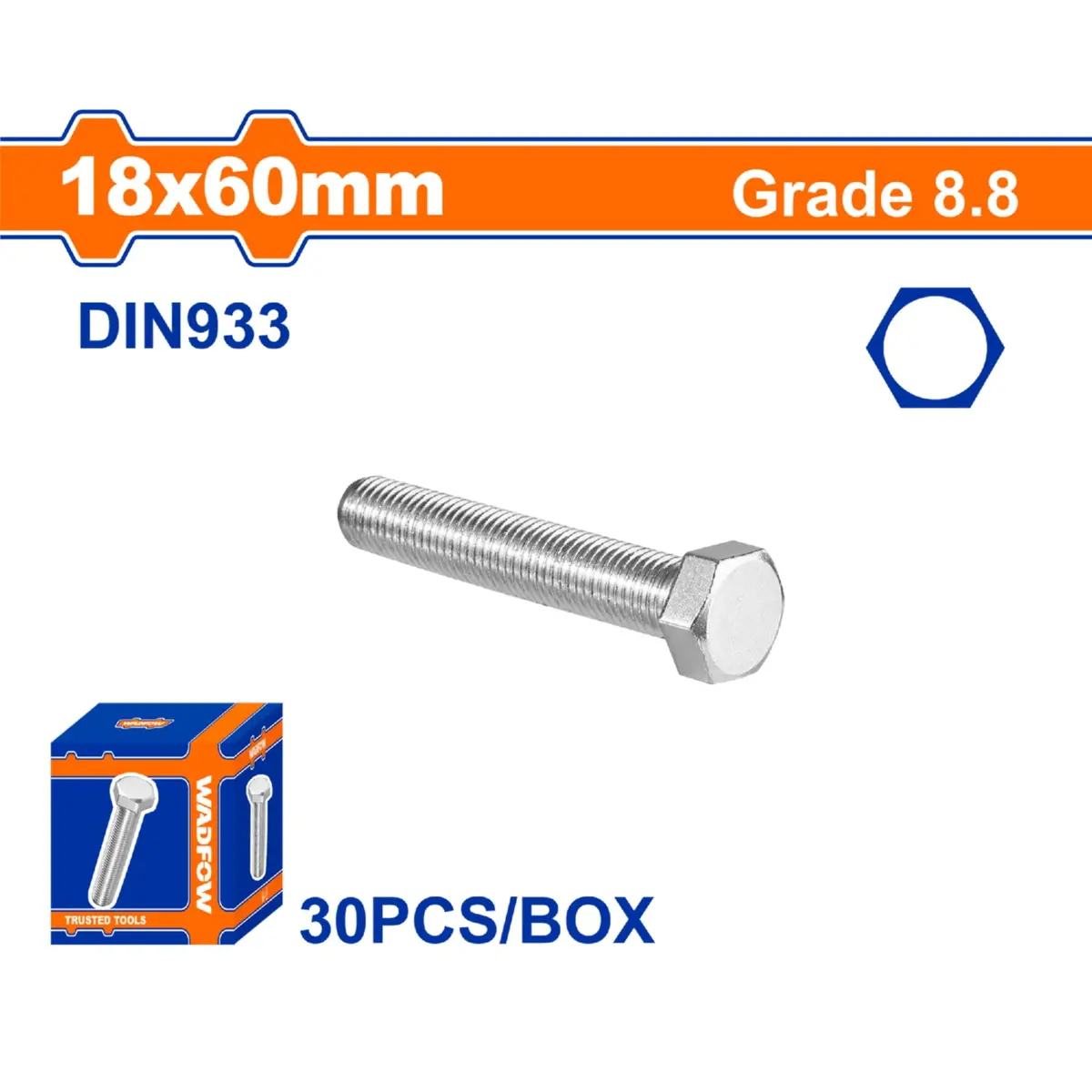 Tornillos Hexagonales Rosca Completa. Grado 8.8 Galvanizado. Pernos Hexagonales. Acero Al Carbono 3