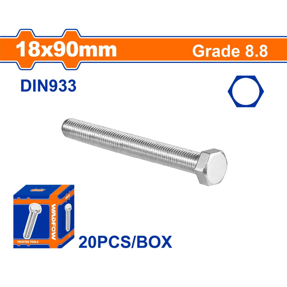 Tornillos Hexagonales Rosca Completa. Grado 8.8 Galvanizado. Pernos Hexagonales. Acero Al Carbono 6