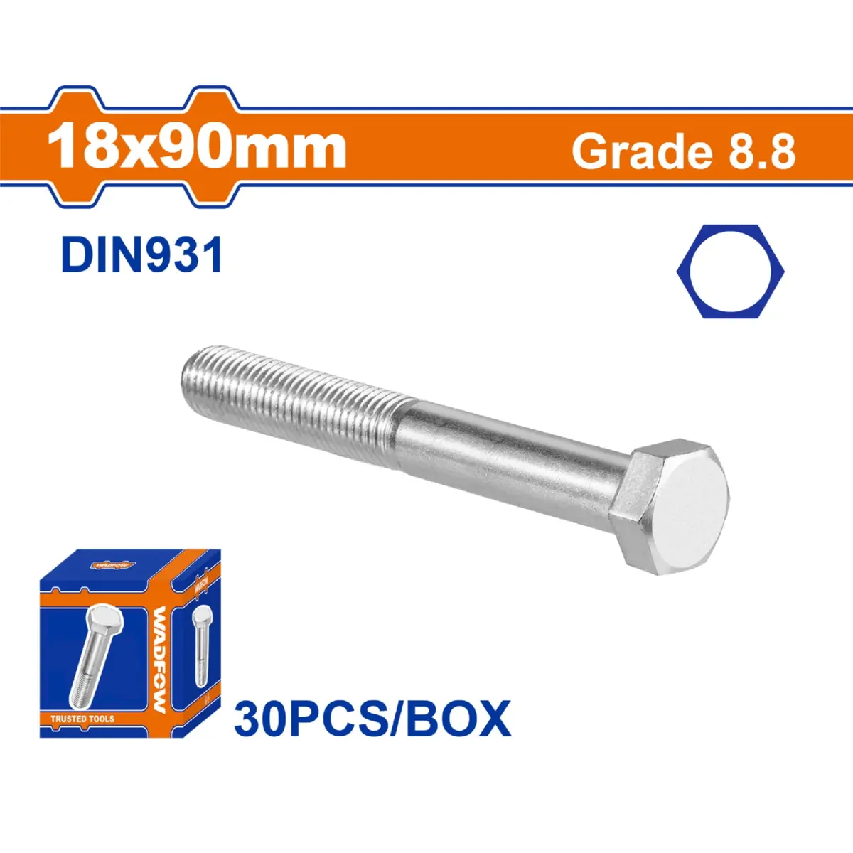 Tornillos Hexagonales Rosca Completa. Grado 8.8 Galvanizado. Pernos Hexagonales. Acero Al Carbono 7