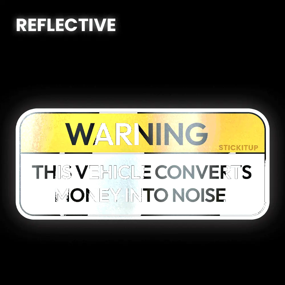 Vehicle Warning Bumper Sticker 1
