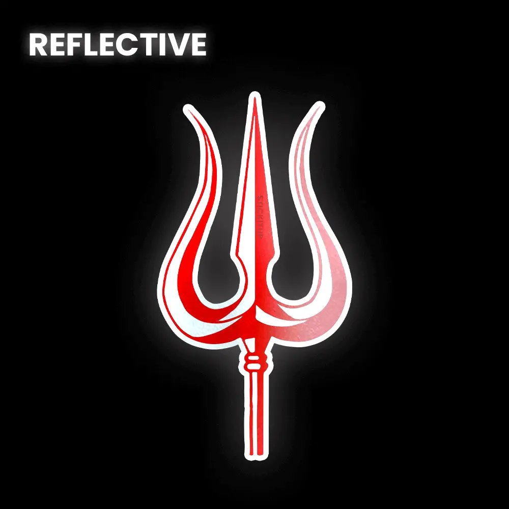 Trishool Shiv Bumper Sticker 1
