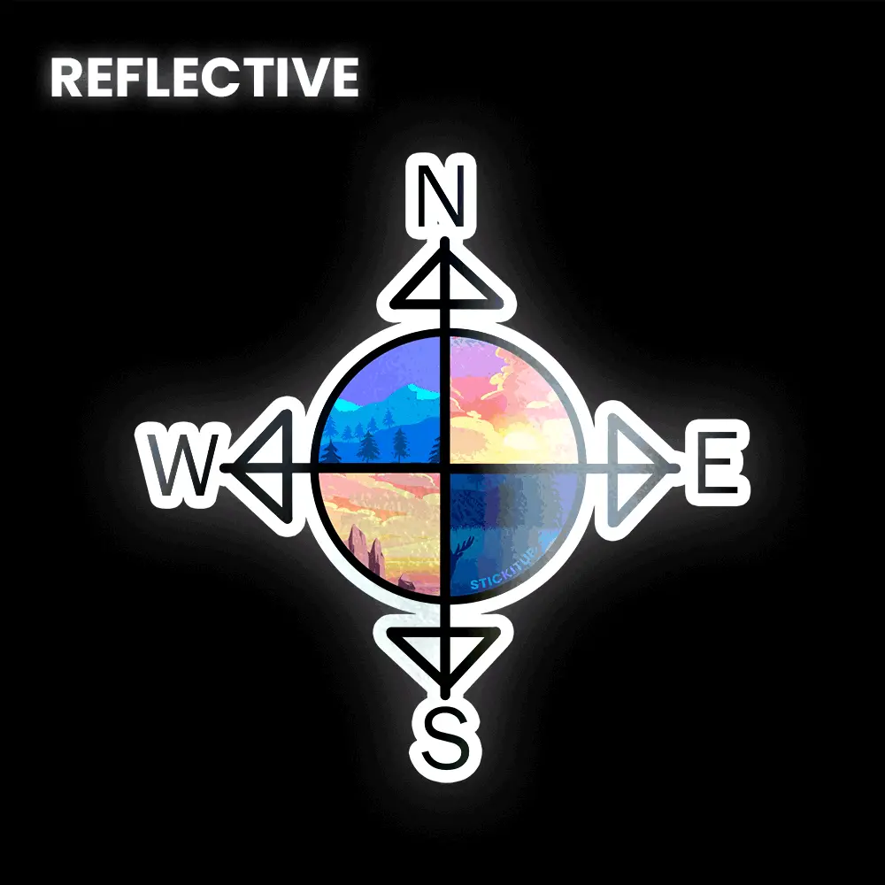 Compass Rose Bumper Sticker 1