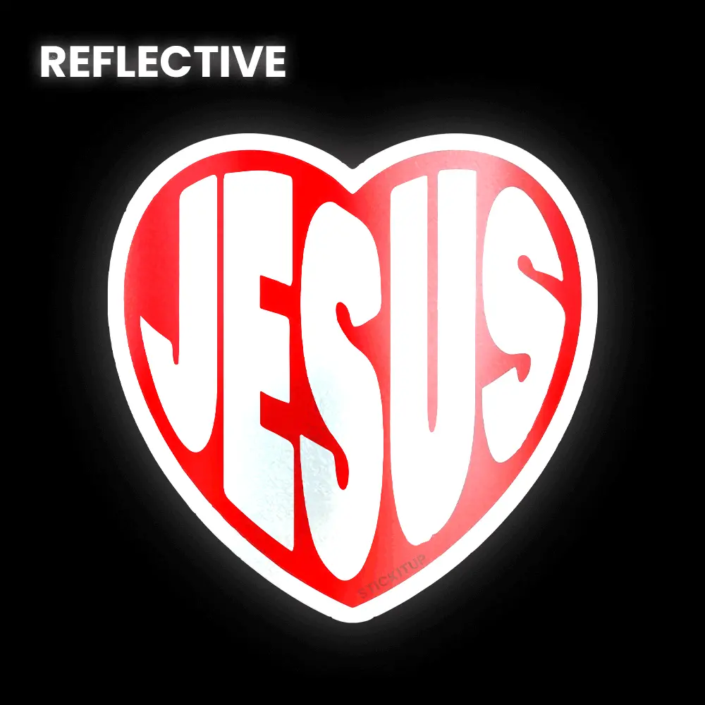 Red Jesus Bumper Sticker 1