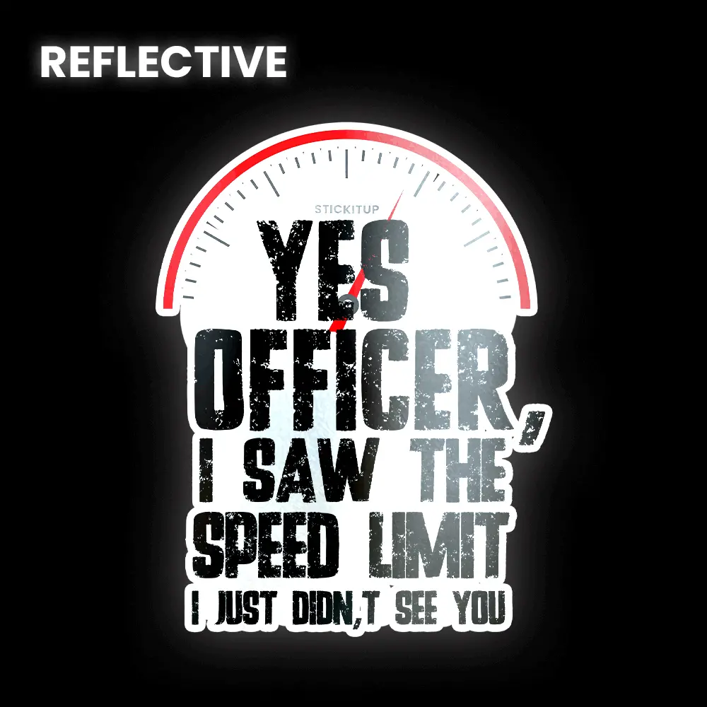 Yes Officer Bumper Sticker 1