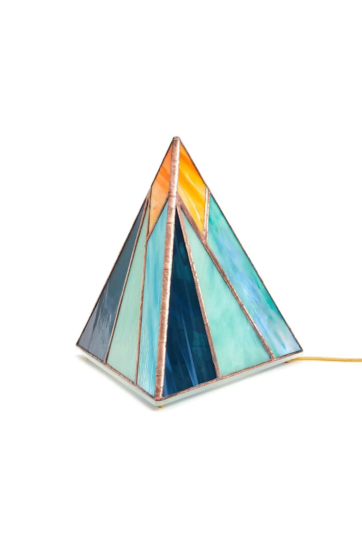 Mountain Pyramid Stained Glass Lamp 1