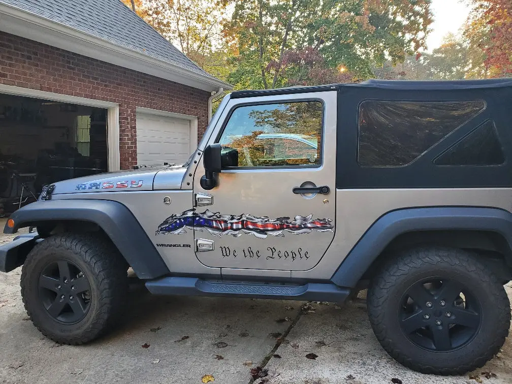 American Flag Rip Tear Graphic Decals For Car, Truck & Semi Trailers #2 6