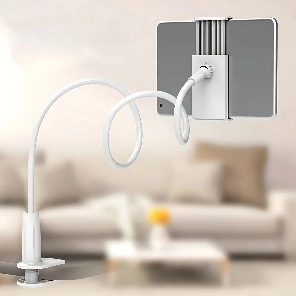 Soporte Flexible Universal Para Tablet Y Celular De 138 Cm. Brazo Largo Con Pinza Ajustable Para Dispositivos De Hasta 10”. 2