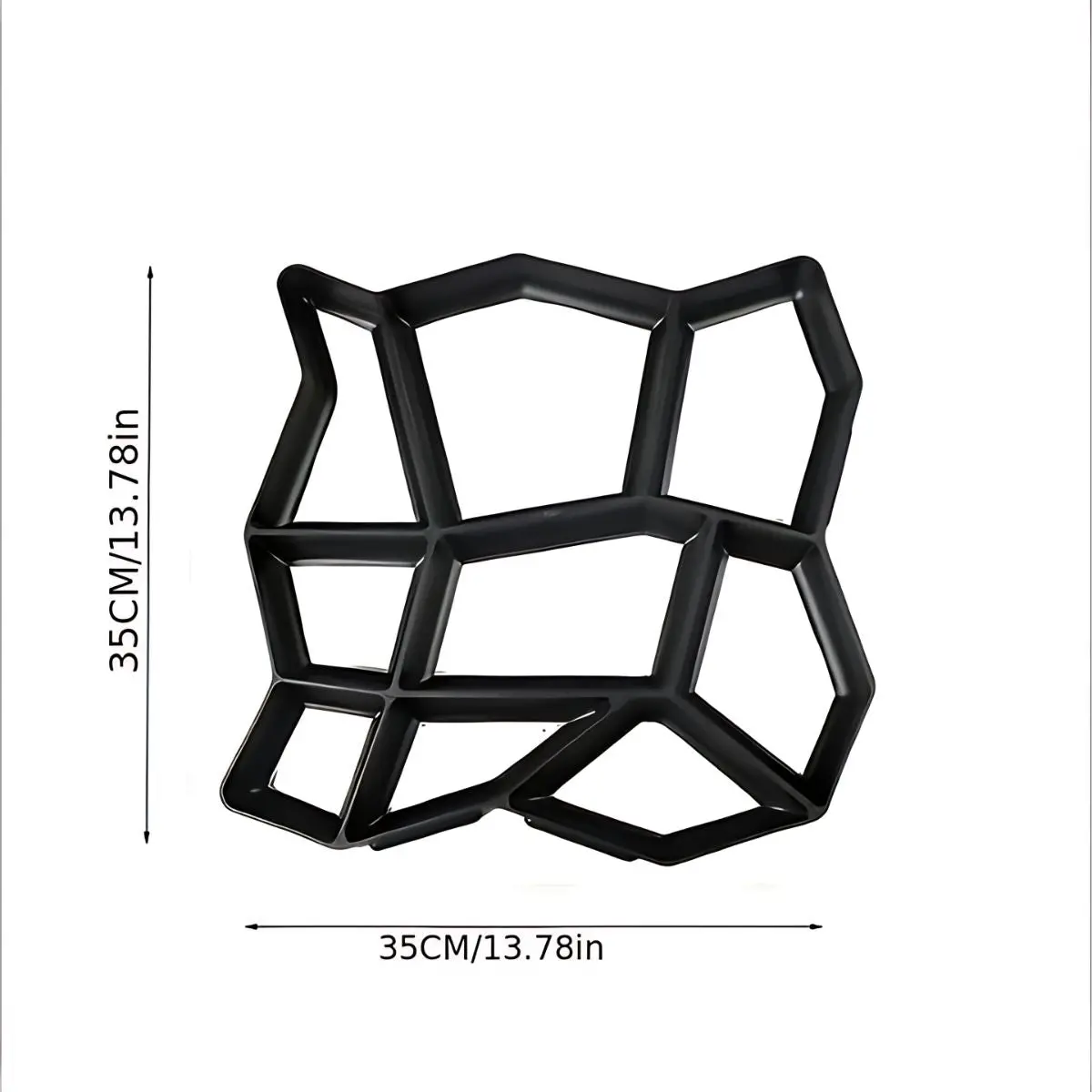 Molde Cemento Para Veredas De Piedra Irregular. Pavimento. Plantilla Para Concreto Tipo “As” 35 X 35 Cm. 1