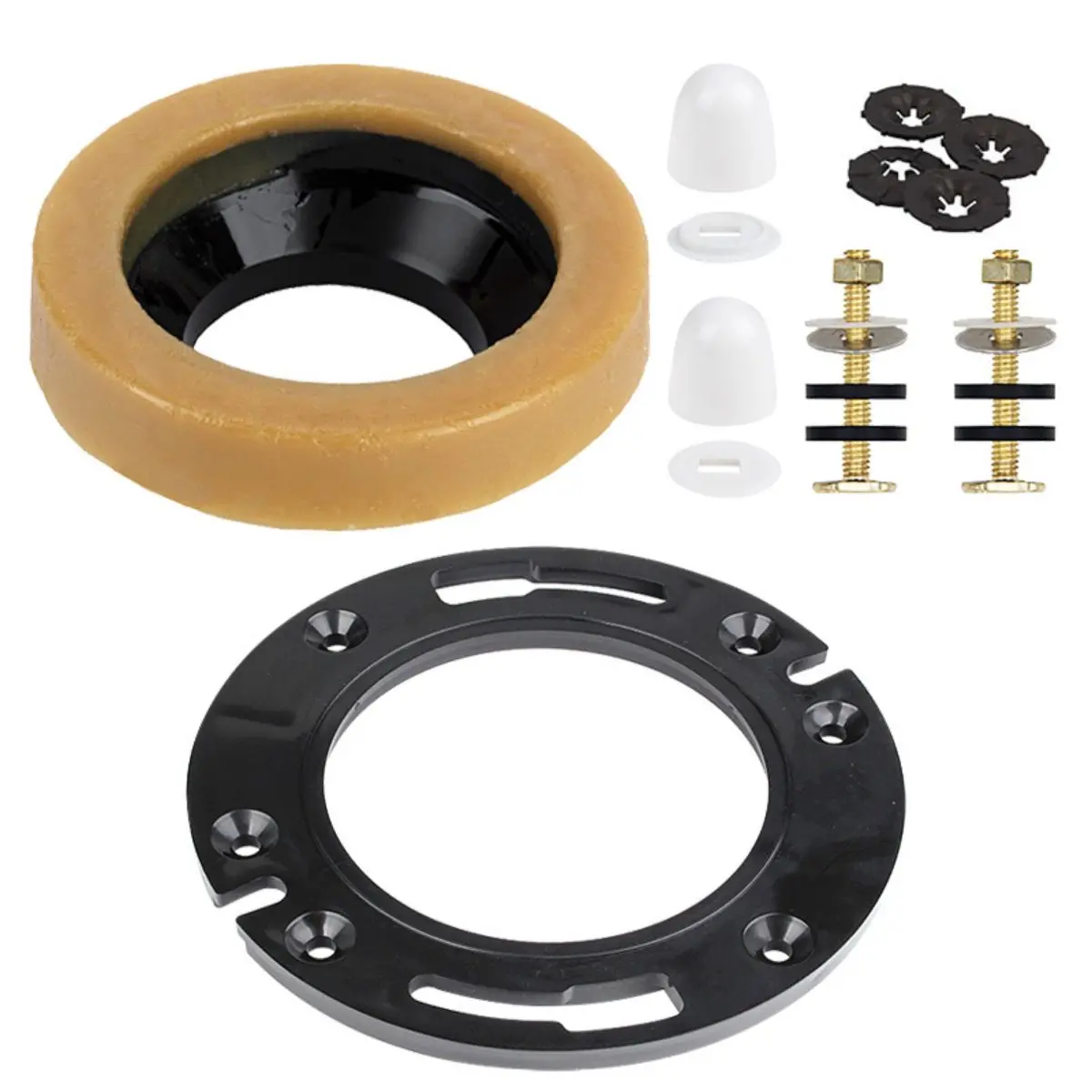 Anillo De Cera Kit De Instalación Para Inodoros Con Brida Sanitaria Y Tornillos. 1