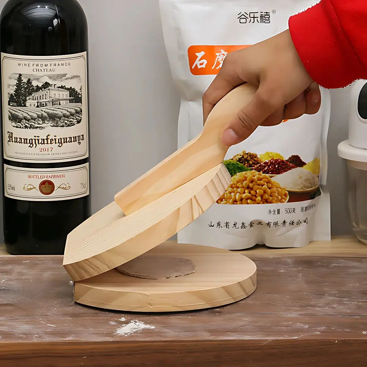 Pataconera Prensa De Madera Para Patacones Y Empanadas Con Mango Ergonómico. 1