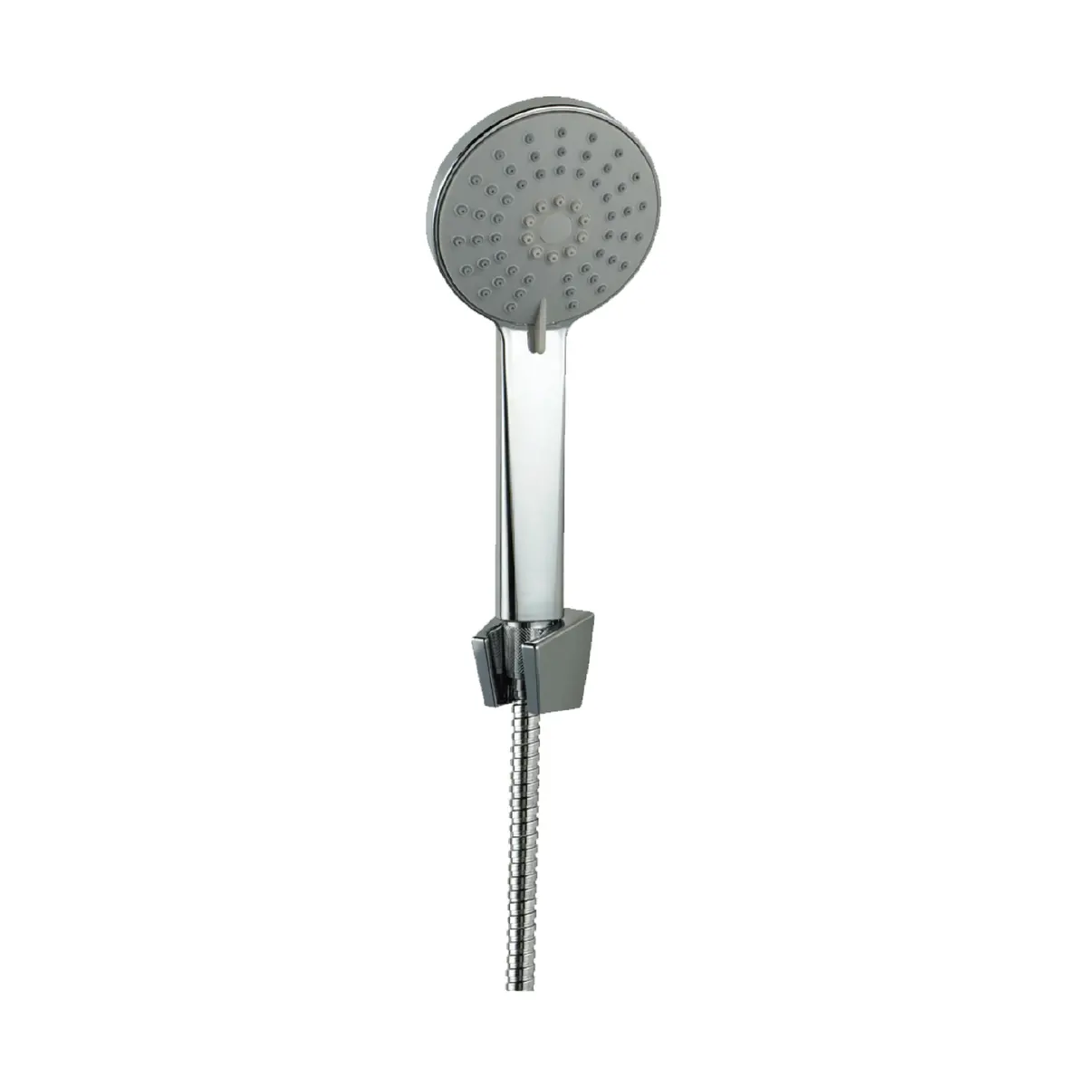 Regadera Tipo Teléfono De 4” Con Soporte. 3 Funciones De Rociado Y Acabado Cromado Brillante. 2