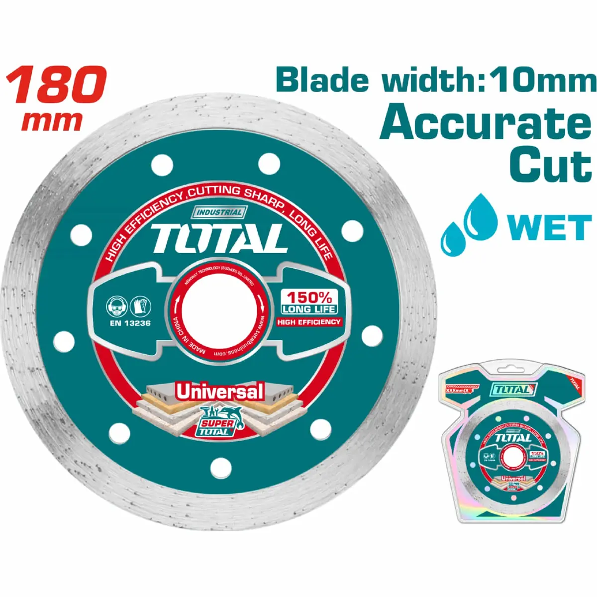 Disco De Diamante Liso Para Usar Con Agua 7" (180Mm X 22.2Mm) 1