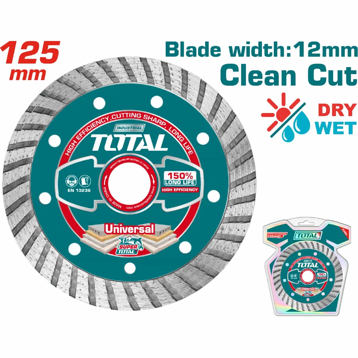 Disco Diamantado Turbo Para Cerámica Y Concreto 5" (125Mm X 22.2Mm) 1