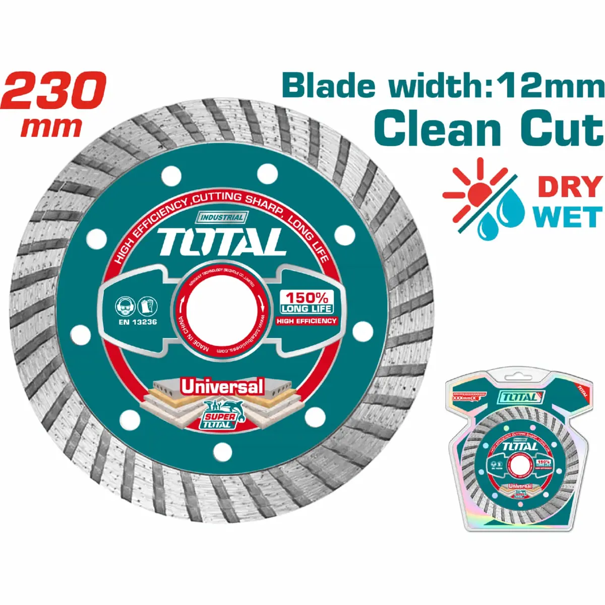 Disco Diamantado Turbo Para Cerámica Y Concreto 9" (230Mm X 22.2Mm) 1