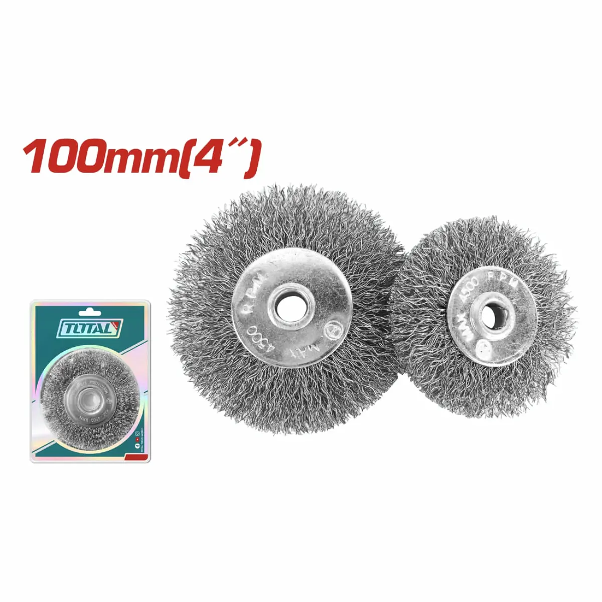 Rueda De Alambre Circular 4” Eje: 13Mm 4500Rpm Ideal Para Desbaste Y Afilado De Bordes. 1