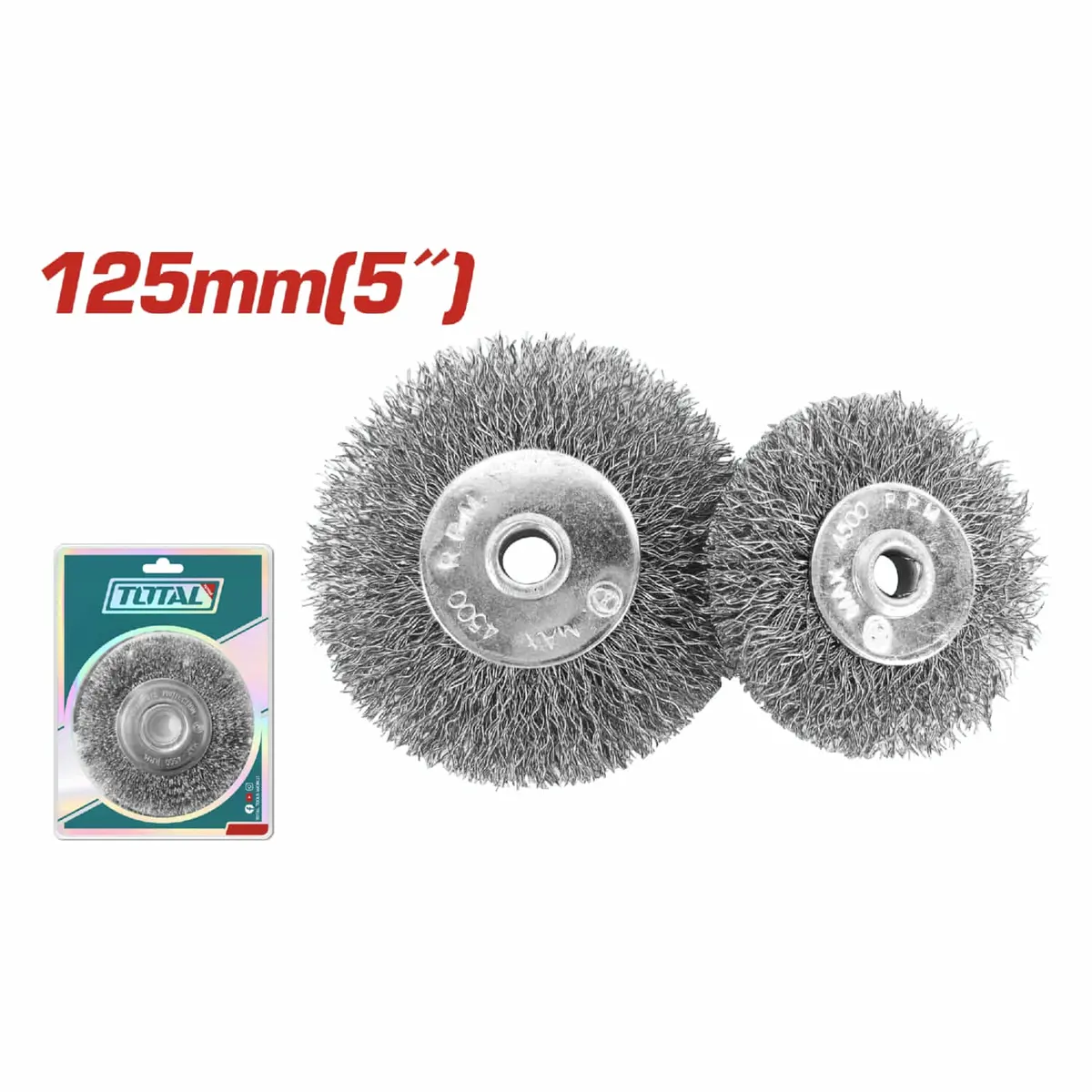 Rueda De Alambre Circular 5” Eje: 22.2Mm 4500Rpm Ideal Para Desbaste Y Afilado De Bordes. 1