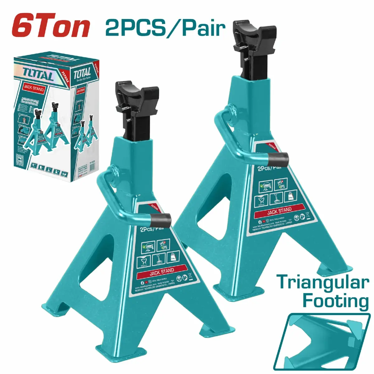 Gatos De Soporte 6 Toneladas. Altura Min: 388Mm. Altura Max: 580Mm. (Set De 2 Piezas) Jack Stand. 1
