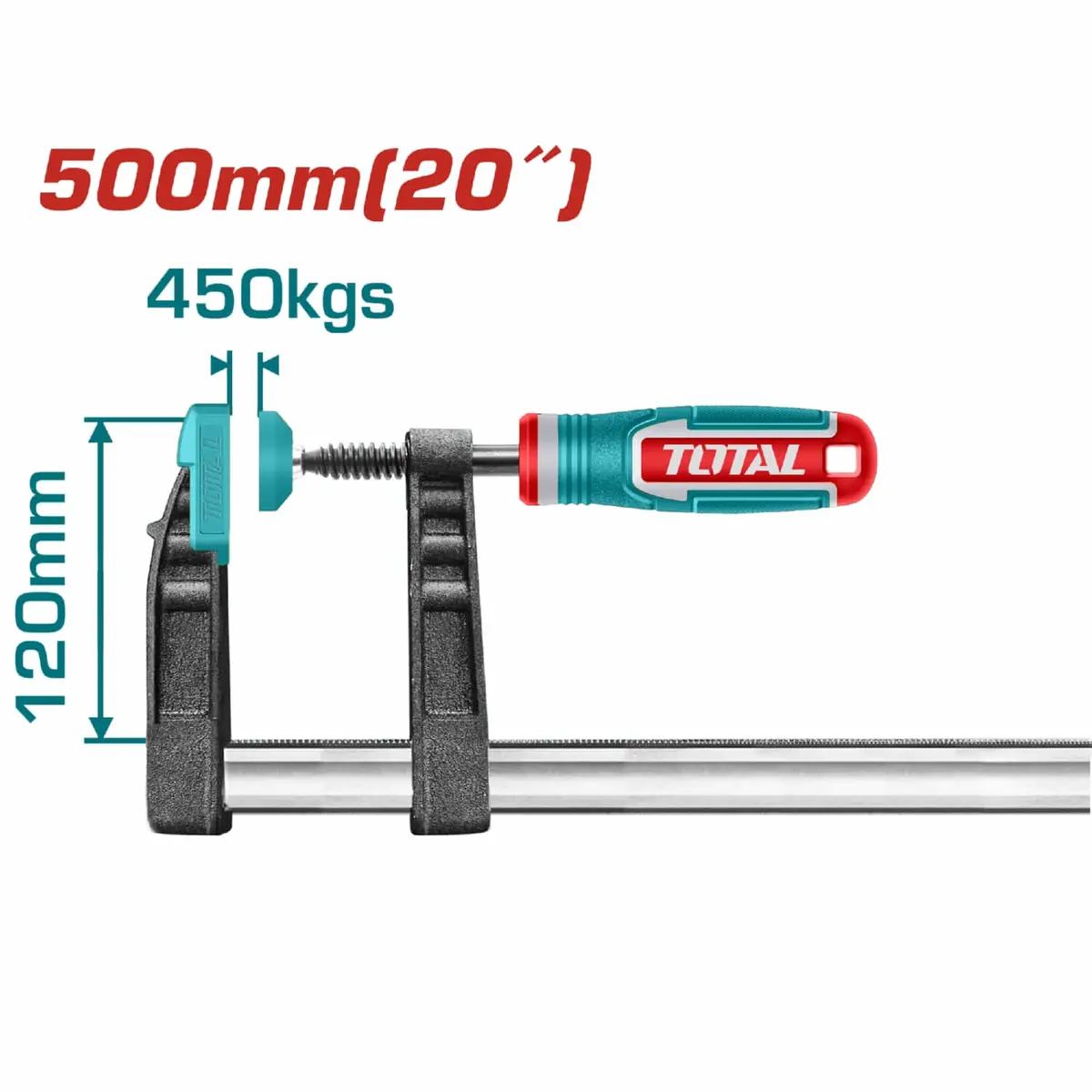 Sargento Pinza Abrazadera Tipo F 120X500mm. Fuerza Max De Sujeción: 450Kg. 1