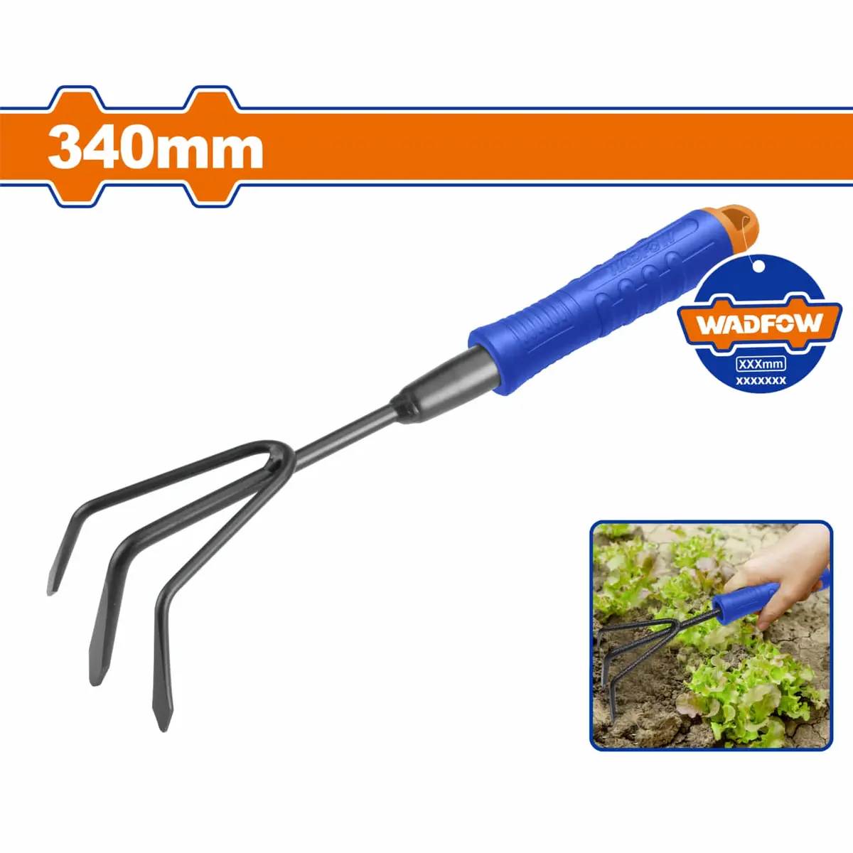 Rastrillo De Jardinería 340Mm. Cuchilla Con Recubrimiento. Mango Cómodo. 1