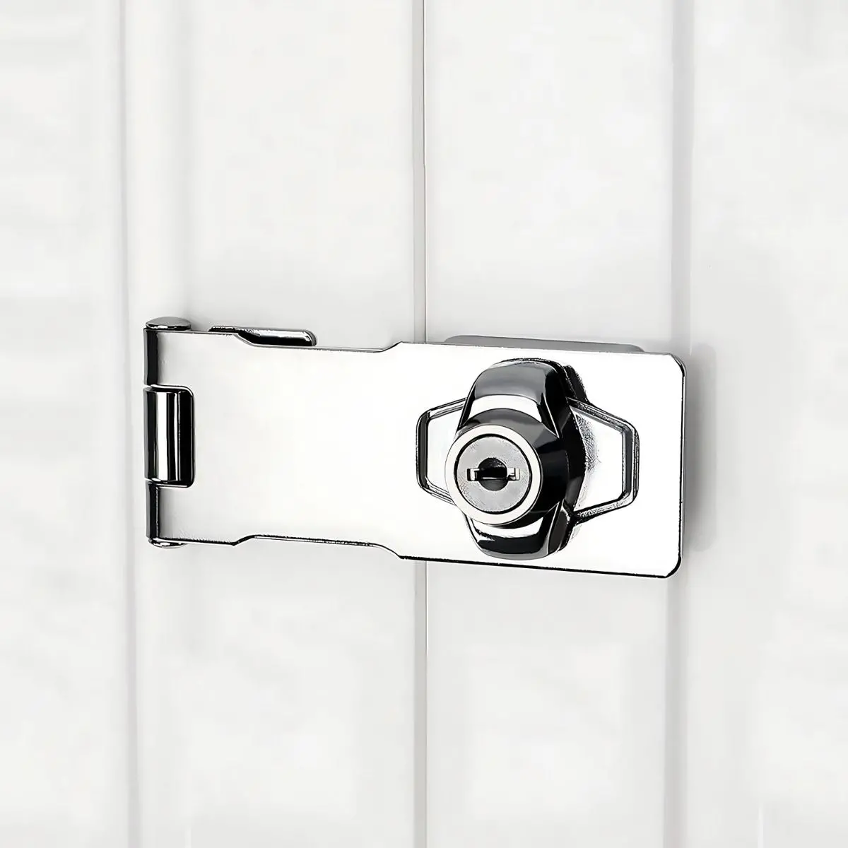 Aldaba Con Cerrojo De Seguridad 4". Cerradura Con Llave Para Puertas Y Armarios. 1