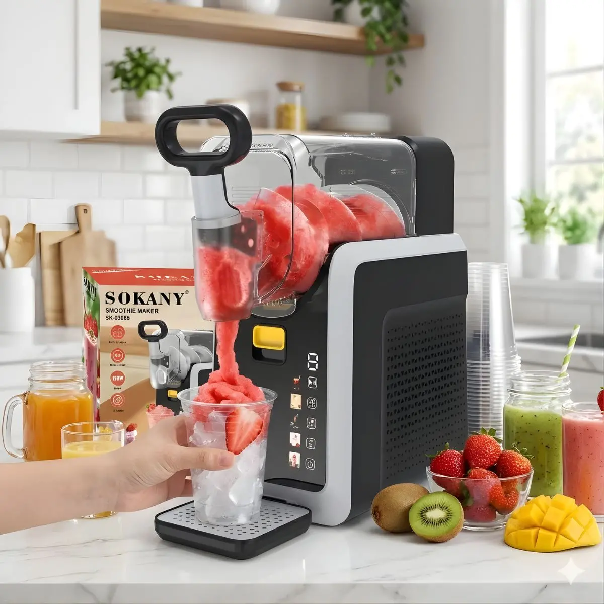 Máquina De Granizados Smoothie Frozen 2L Slushie Maker 150W 110V Portátil Para Bebidas Frías En Casa O Negocio 1