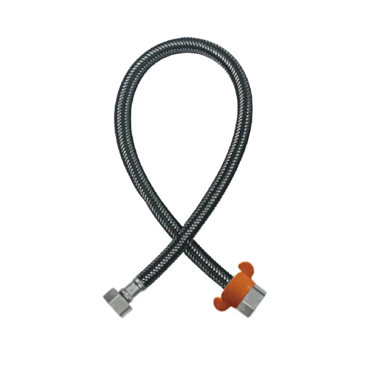 Tubo De Abasto Manguera Flexible 60Cm. Acero Inoxidable Trenzado Con Tuercas Metálicas H1/2'' X H7/8''. 2
