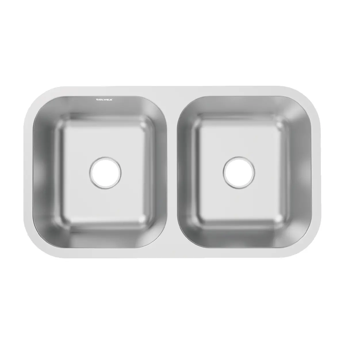 Fregador De Cocina Doble 82X46x22cm. Acero Inoxidable. Superficie Cepillada. 2
