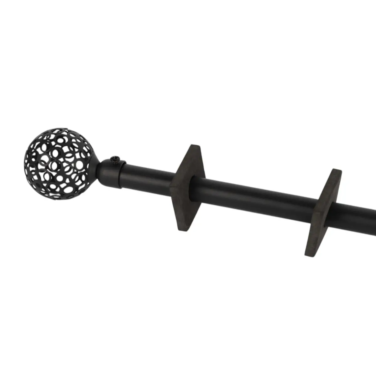 Barra Tubo Ajustable Para Cortinas. Barra Extensible. Color Negro 70-120Cm. 2
