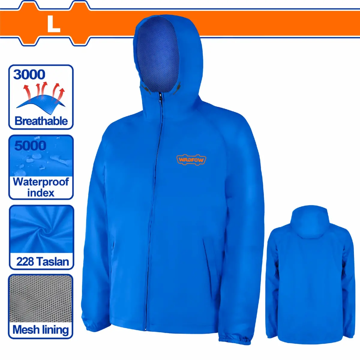 Chaqueta Cortavientos Talla L Material: Taslan 228 Con Forro De Malla Transpirable. Waterproof. Jacket Para Motorizado. 1