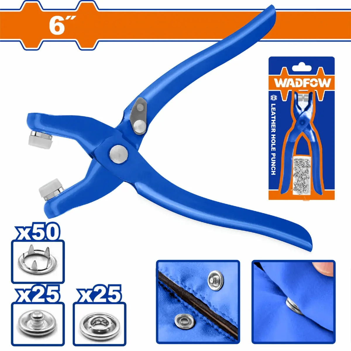 Alicate Para Broches De Presión 6" Diámetro 6.5Mm Incluye Accesorios. Idel Para Ropa, Zapatos, Manualidades,Tela. Pinza 1