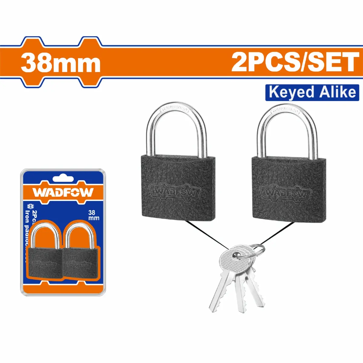 Candados De Hierro De 38Mm Con Juego De Llaves. Incluye 2 Candados Y Un Juego De 2 Llaves Único. 1
